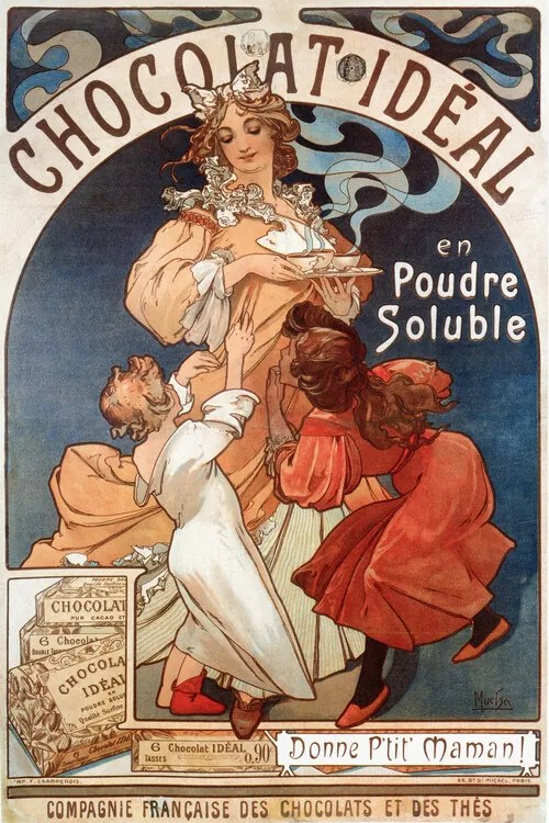 Reprodukció Chocolate Ideal, Alfons Mucha