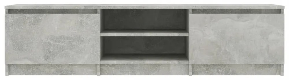 betonszürke szerelt fa TV-szekrény 140 x 40 x 35,5 cm