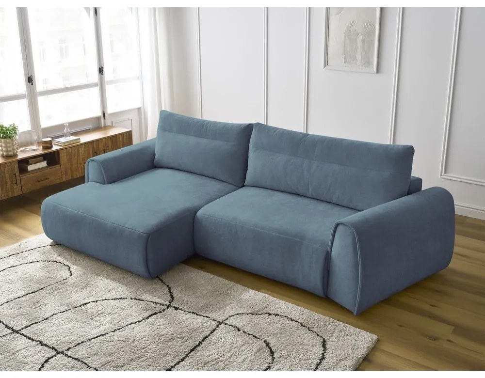 Kék sarokkanapé Aden – Bobochic Paris