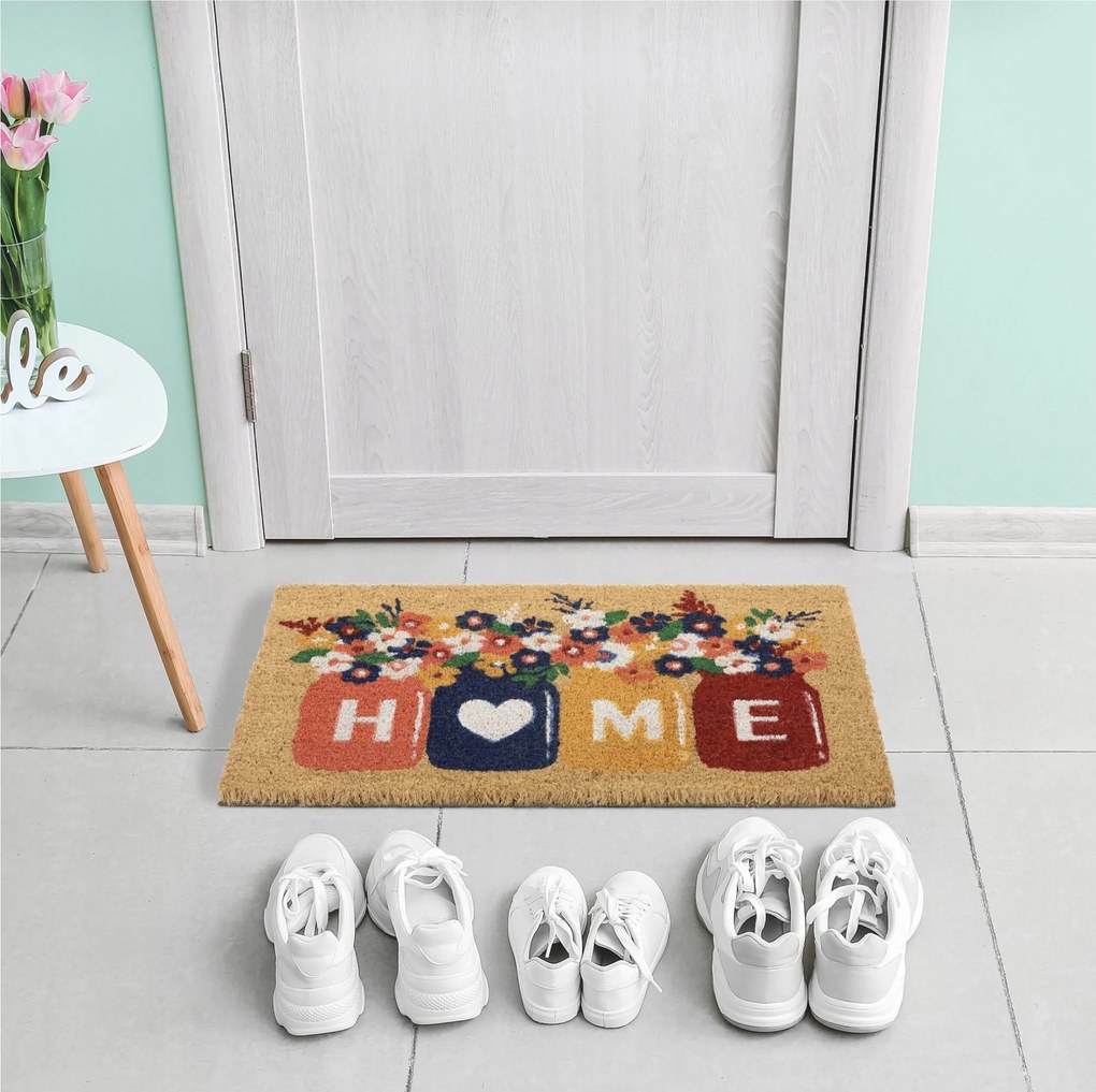 Lábtörlő Kókusz Home 60x40 CM Csúszásgátló Bejárati