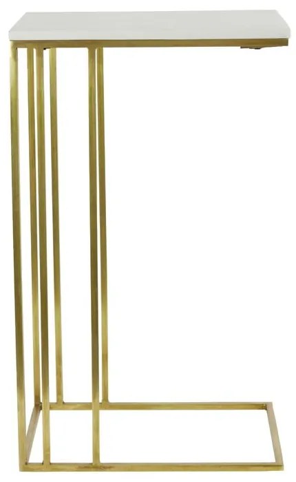 Tárolóasztal márvány dekoros asztallappal 31x41 cm Roshan – Light &amp; Living