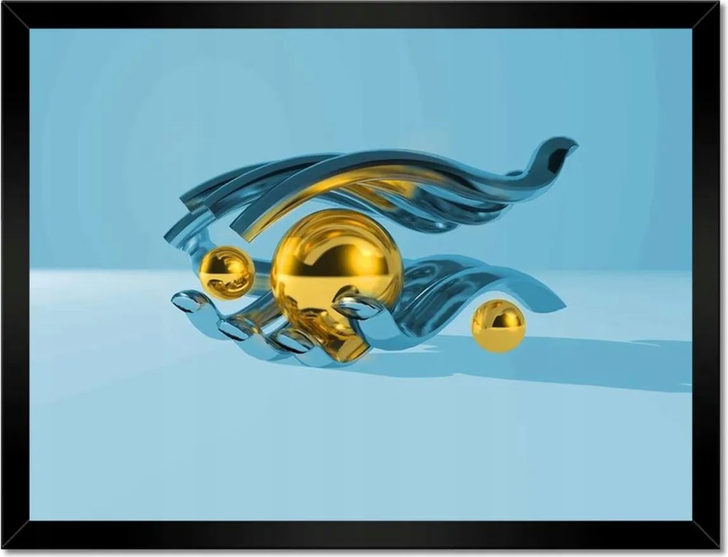 Poszterek keretben 40x30 Kék grafika