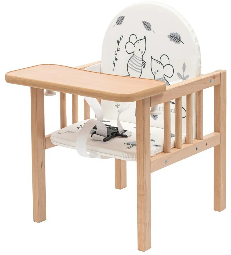 Új Baby Baby fából készült étkezőszék Jerry