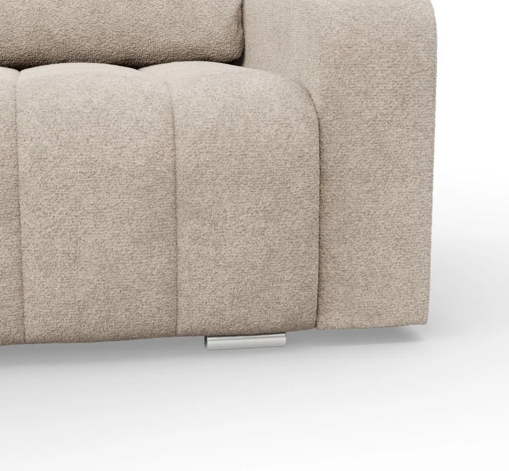 Modena sarokkanapé, szövet anyag, univerzális oldal, bézs