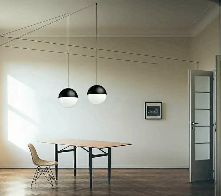 KING HOME MSE010100152 BOWL Modern Függesztett Lámpa Fekete E27 IP20