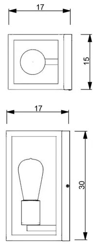 Fali lámpa FRAME 1xE27/60W/230V