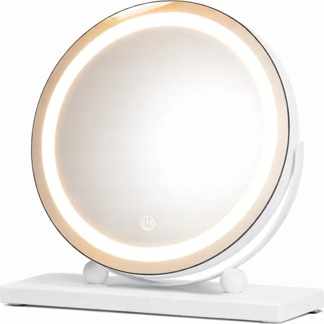 Led smink tükör 28 cm Érintőképernyős Állítható fényerő 360° Fehér
