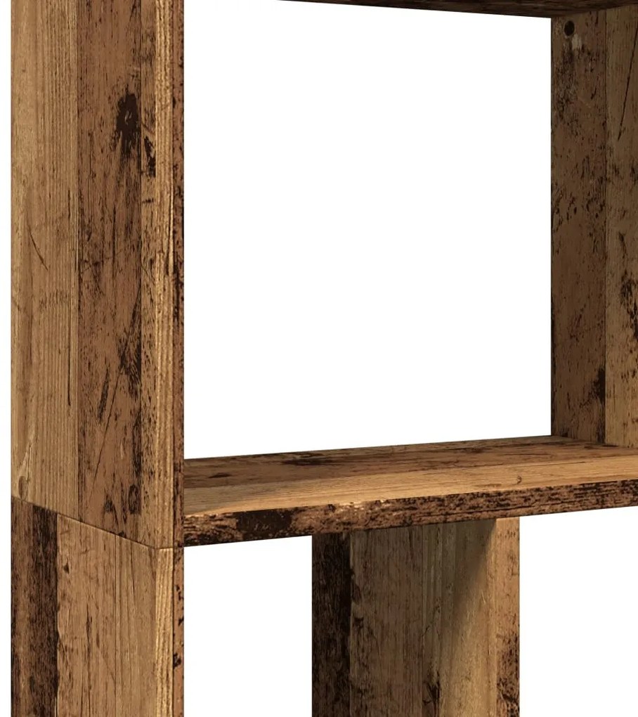 antik fa színű szerelt fa könyvespolc 60 x 20 x 120 cm
