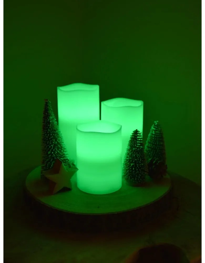 LED gyertya szett 3 db-os (magasság 10 cm) – Hilight