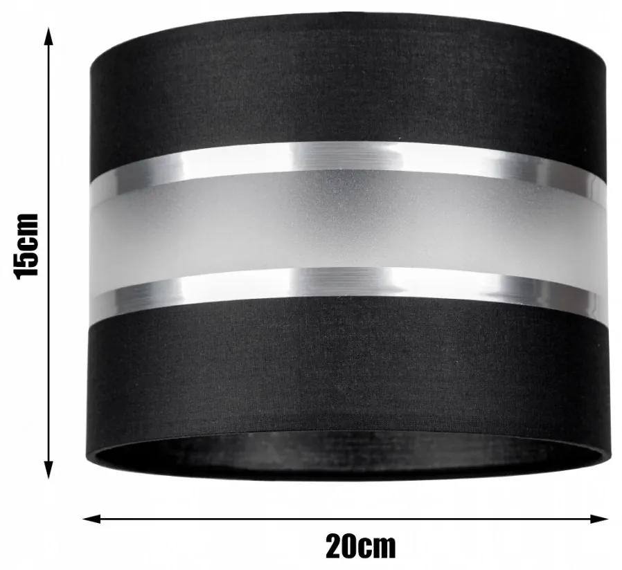 Glimex ABAZUR állítható függőlámpa fekete ezüst 2xE27 (GA0039)