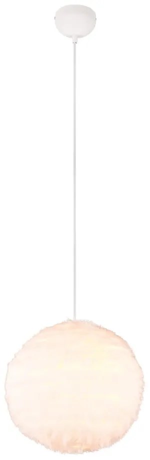 Krémszínű függőlámpa ø 35 cm Furry – Reality