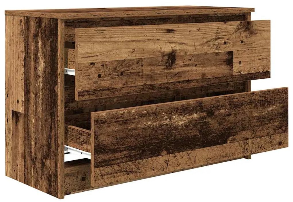 antik hatású szerelt fa TV-szekrény 80x35x54 cm