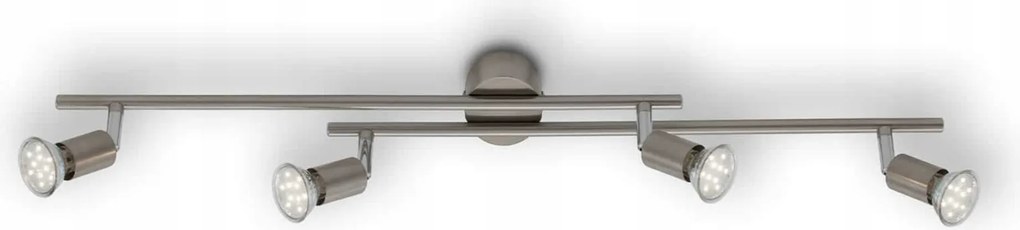 Briloner Simple spotlámpa 4xGU10 Led 12W matt nikkel 73 cm