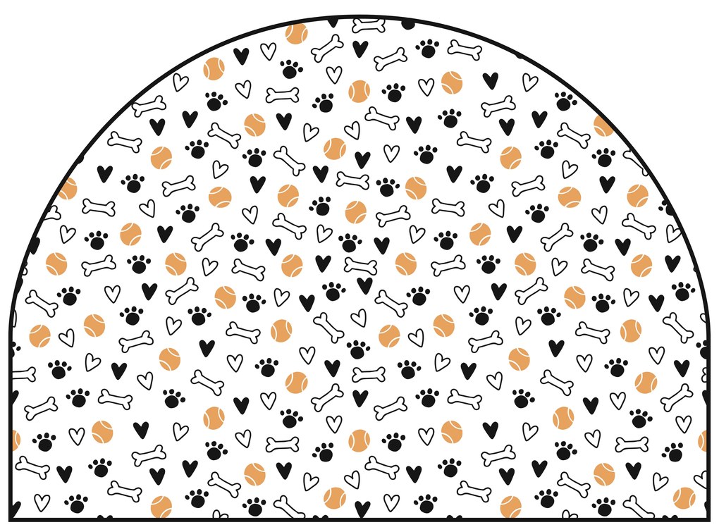 PIPPER. Védő textil falmatrica – Ív – Labdácskák Méret: 83x60cm, Indíték: név nélkül