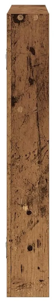 antik fa színű szerelt fa fali polc 43 x 9 x 60 cm