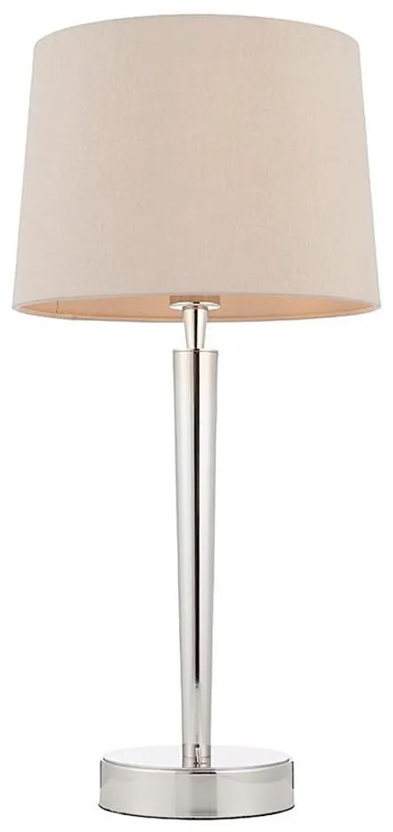 Endon 72175 - SYON asztali lámpa USB-vel 1xE14/40W/230V króm/beige