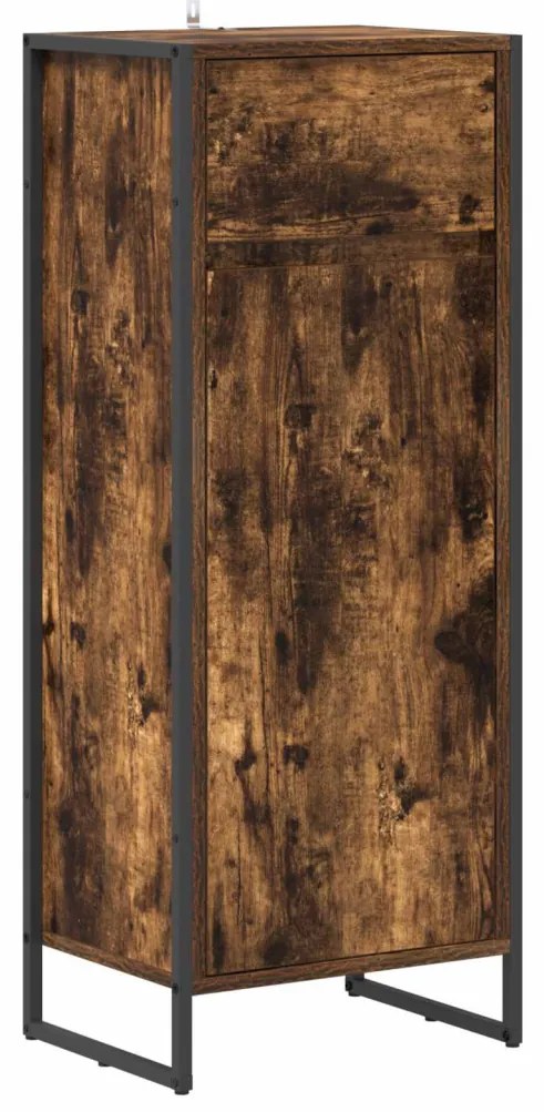 vidaXL Fürdőszoba Székény Füstös tölgy 40 x 30 x 100 cm Faanyag