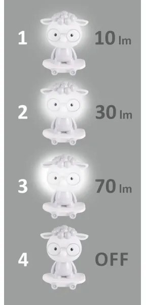 LED Szabályozható éjjeli gyerek lámpa LED/2,5W/230V szürke bárány