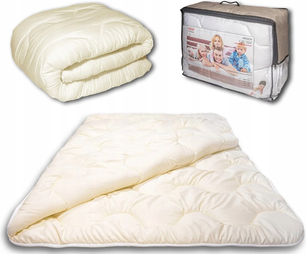 Paplan Ágyneműhuzat Egész Éves Meleg Ágytakaró Antiallergén Sárga 200x220cm