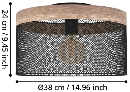 Eglo 43832 - Mennyezeti lámpa KILNSDALE 1xE27/40W/230V