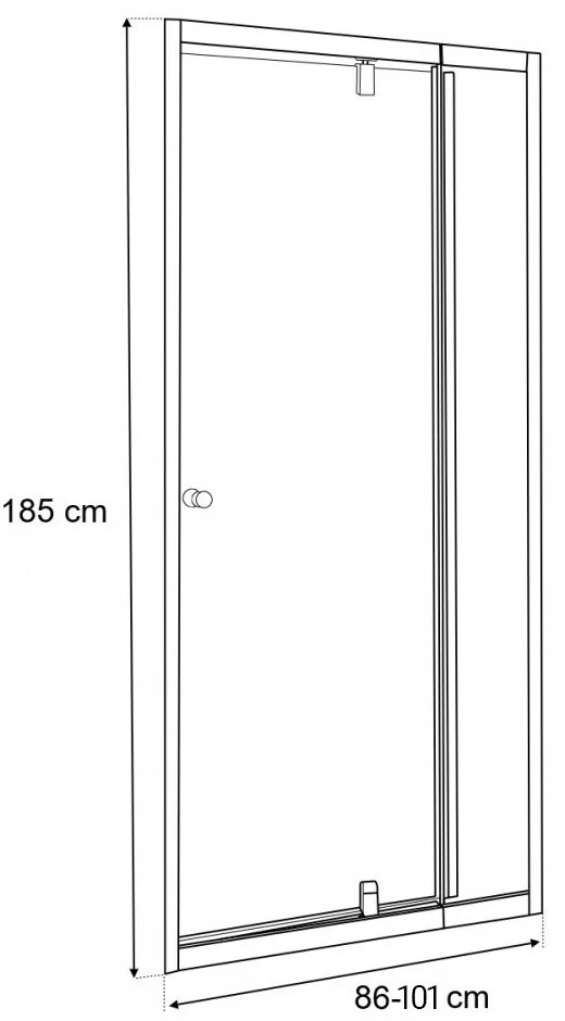 Flexi állítható zuhanyajtó 86-101x185 cm