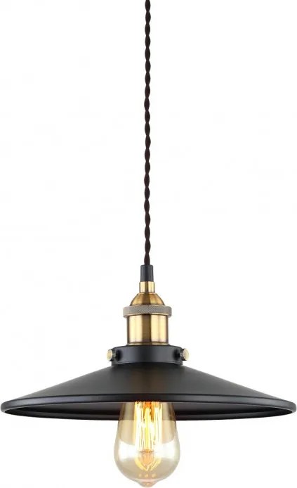 Italux VERDA MDM-3458/1M BK+GD Függőlámpa 1x40W/E27