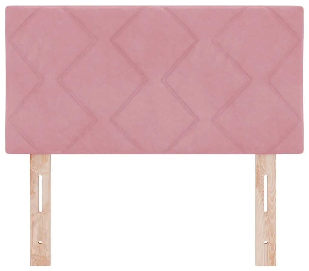 Fejtámla Gyémánt Blokk Design Rózsaszín 80 cm Bársony