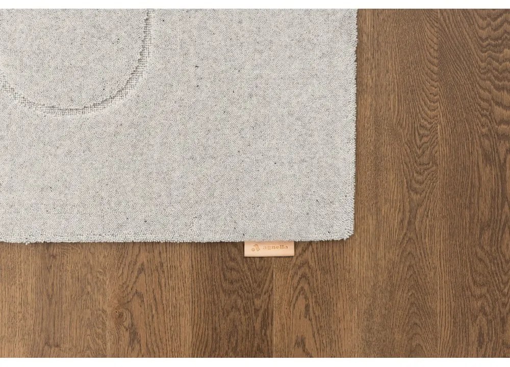 Világosszürke gyapjú szőnyeg 160x230 cm Morphic – Agnella