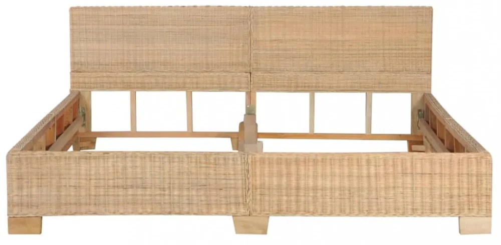 kézzel font valódi rattan ágykeret 180 x 200 cm