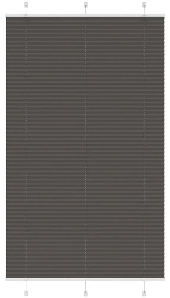 pliszírozott redőny fekete 120x200 cm szövetszélesség 119,4 cm