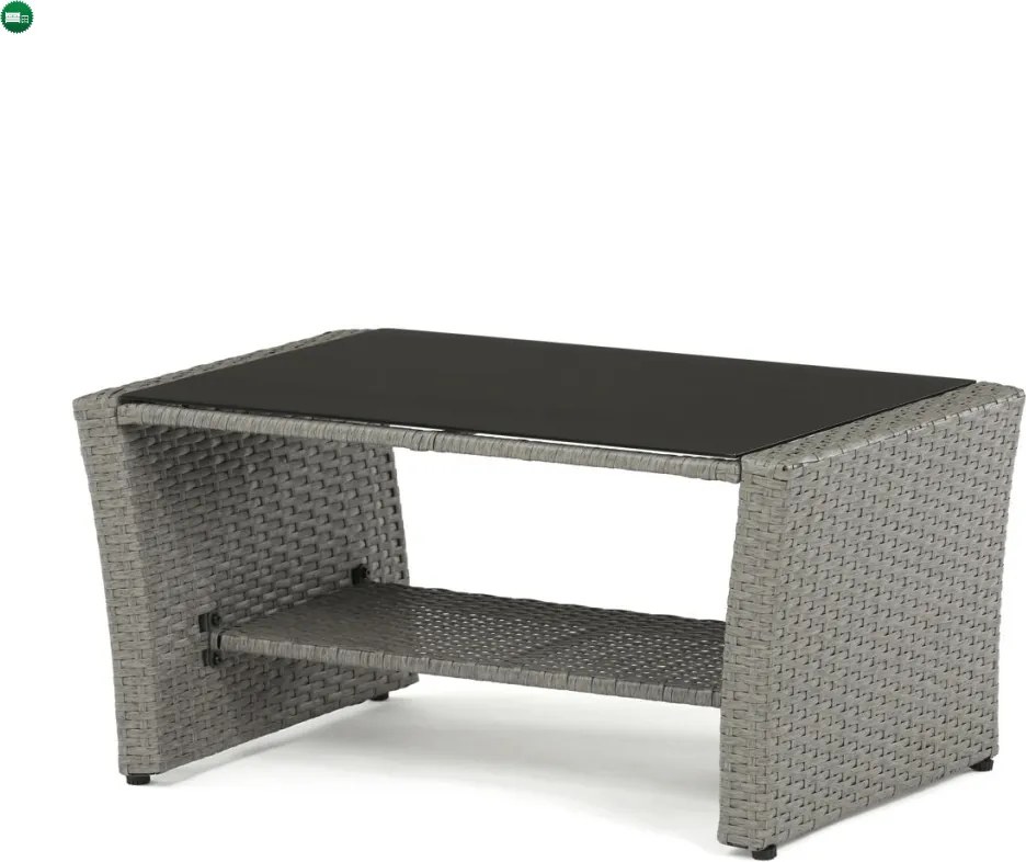 Kerti ülőgarnitúra, polyrattan, szürke, AZS-A1523 GREY