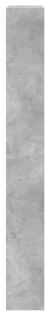 betonszürke cipőszekrény 4 kihajtható fiókkal 80x21x163,5 cm