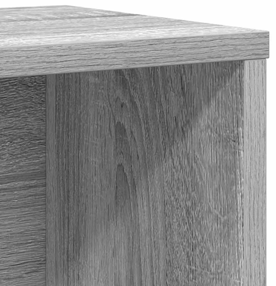 szürke sonoma színű szerelt fa könyvespolc 60x24x76,5 cm