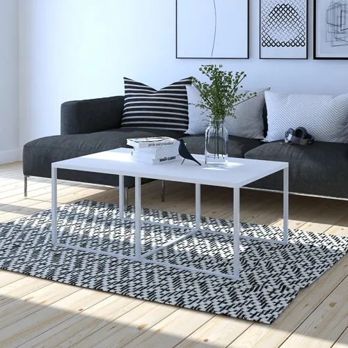 BARBOSSA Dohányzóasztal Fehér Színben 102 cm 2