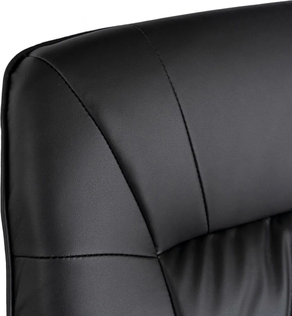 Forgó masszázsfotel fűtéssel fekete műbőr – WEST