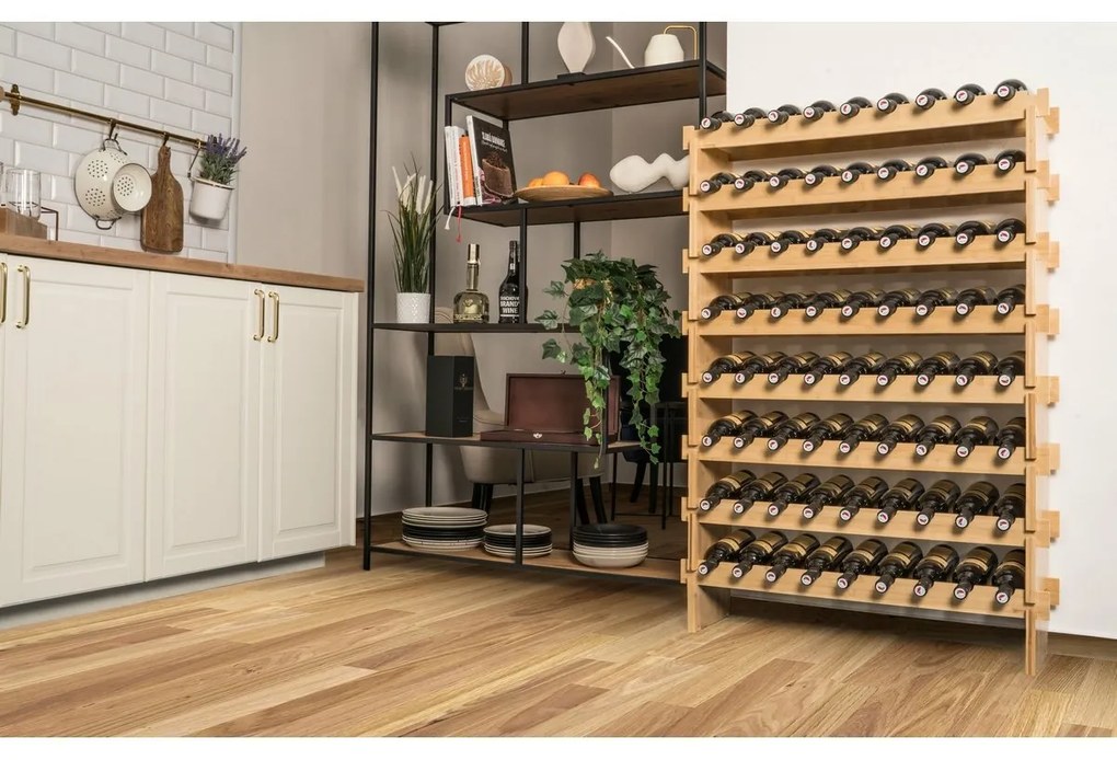 G21 Bambusz borosállvány, 72 palack