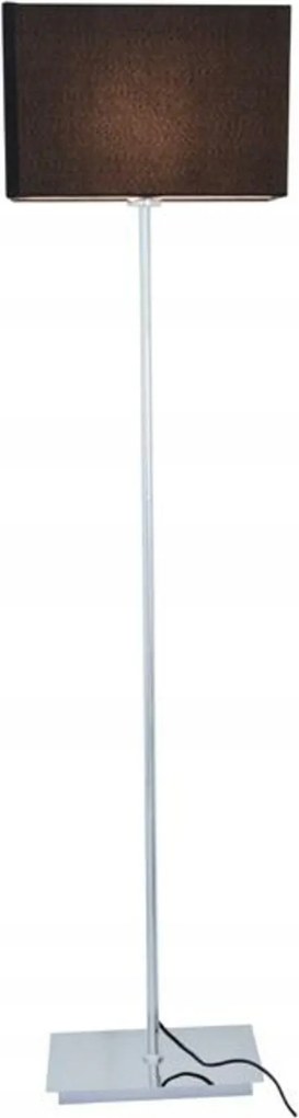 Aca Lighting állólámpa króm fém 1XE27 fekete kábellel négyzet alakú foglalat H12