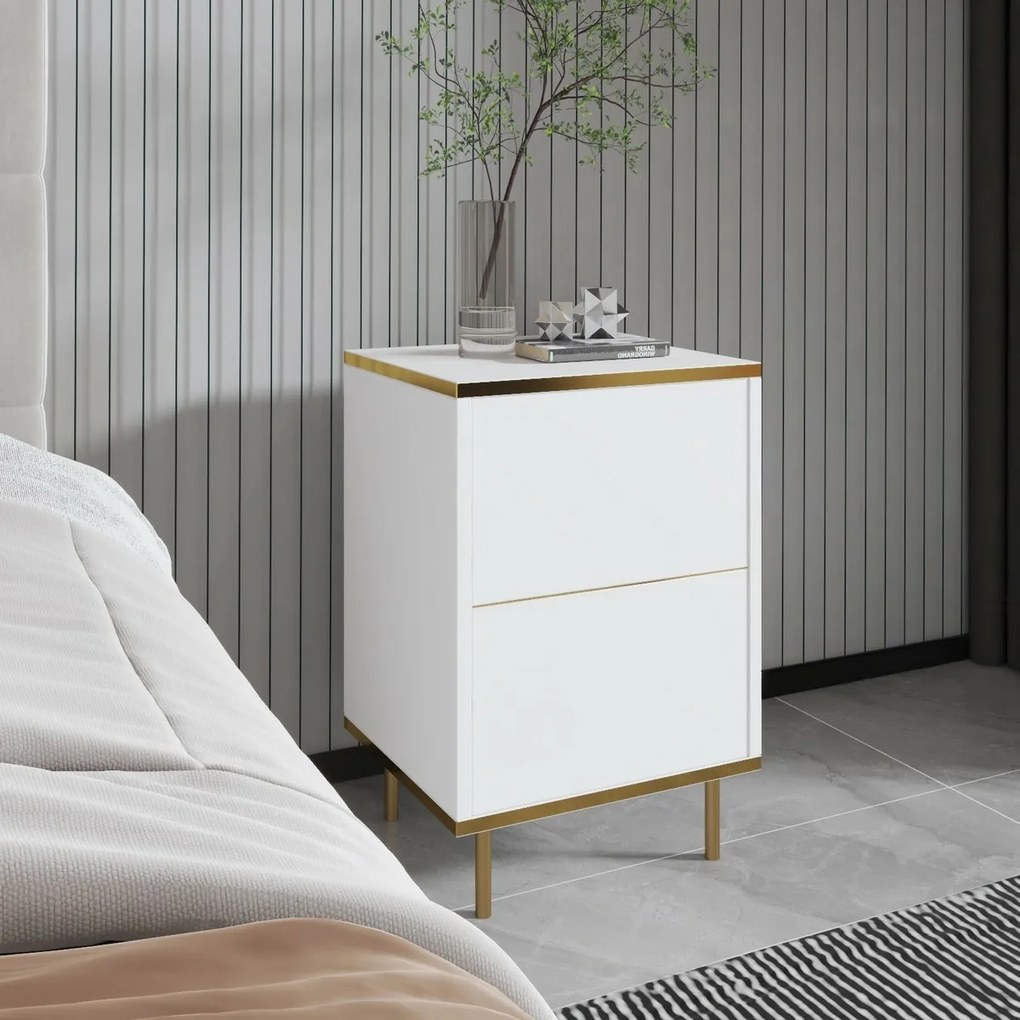 Imaj White and Gold éjjeliszekrény