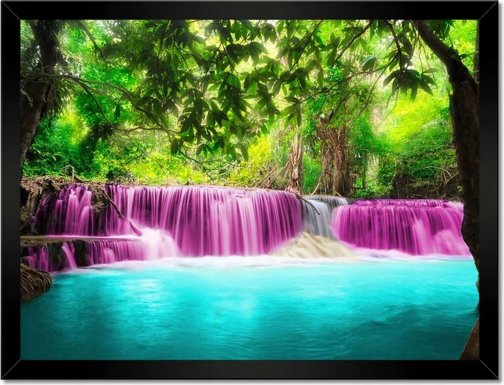Poszterek keretben 40x30 Színes tájkép Vízesés