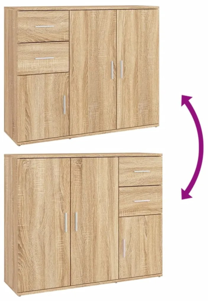 sonoma tölgyfa tálalószekrény 91 x 29,5 x 75 cm