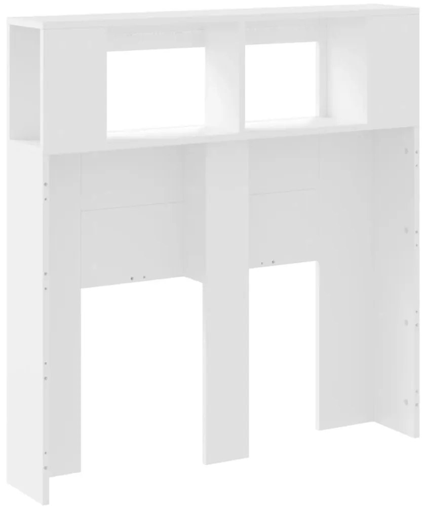 fehér szerelt fa LED-es fejtámla 100x18,5x103,5 cm