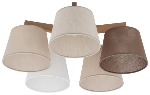 Brilagi - LATTE SABIA felületre szerelhető mennyezeti csillár 5xE27/15W/230V fenyő/mix