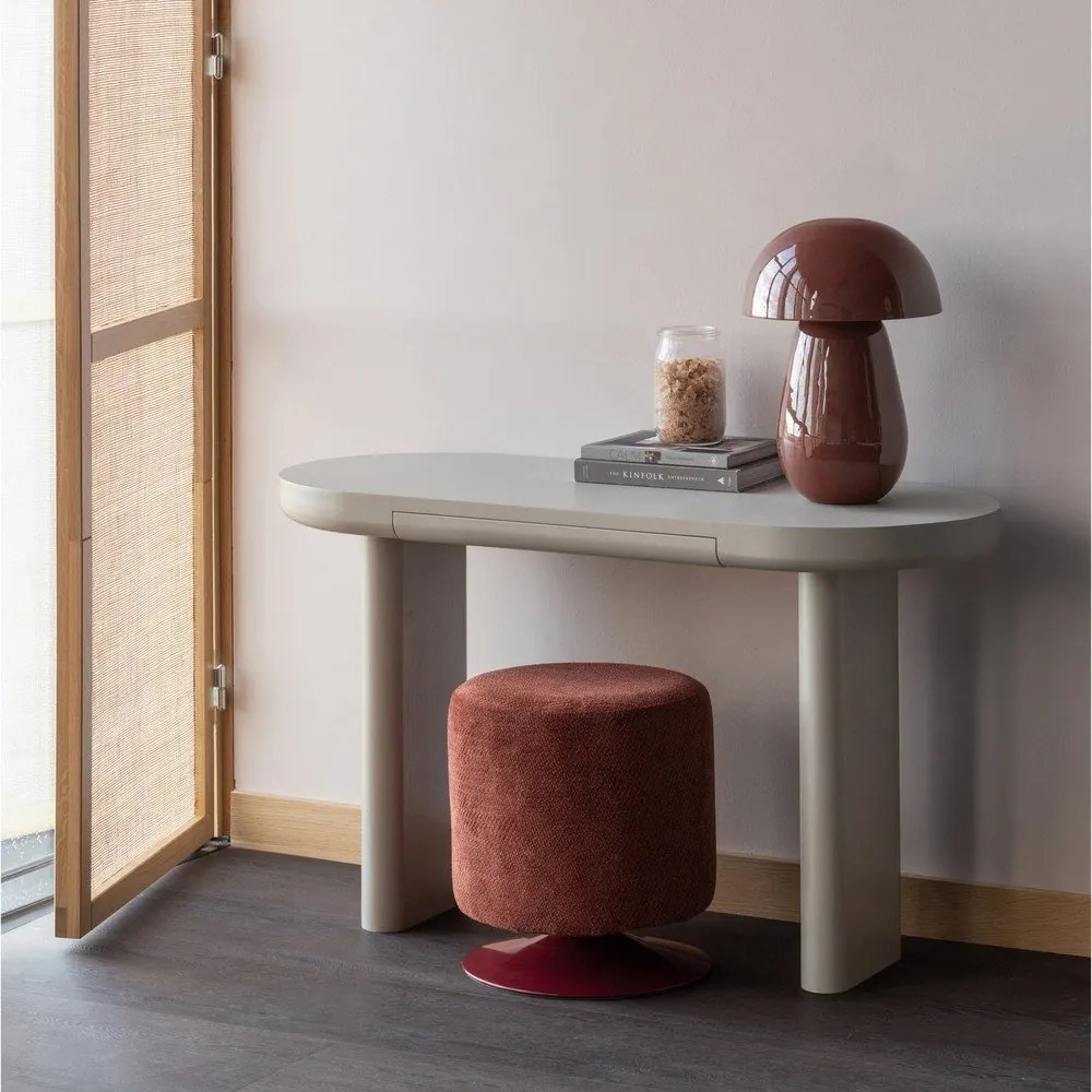 Piros buklé puff Islen – WOOOD