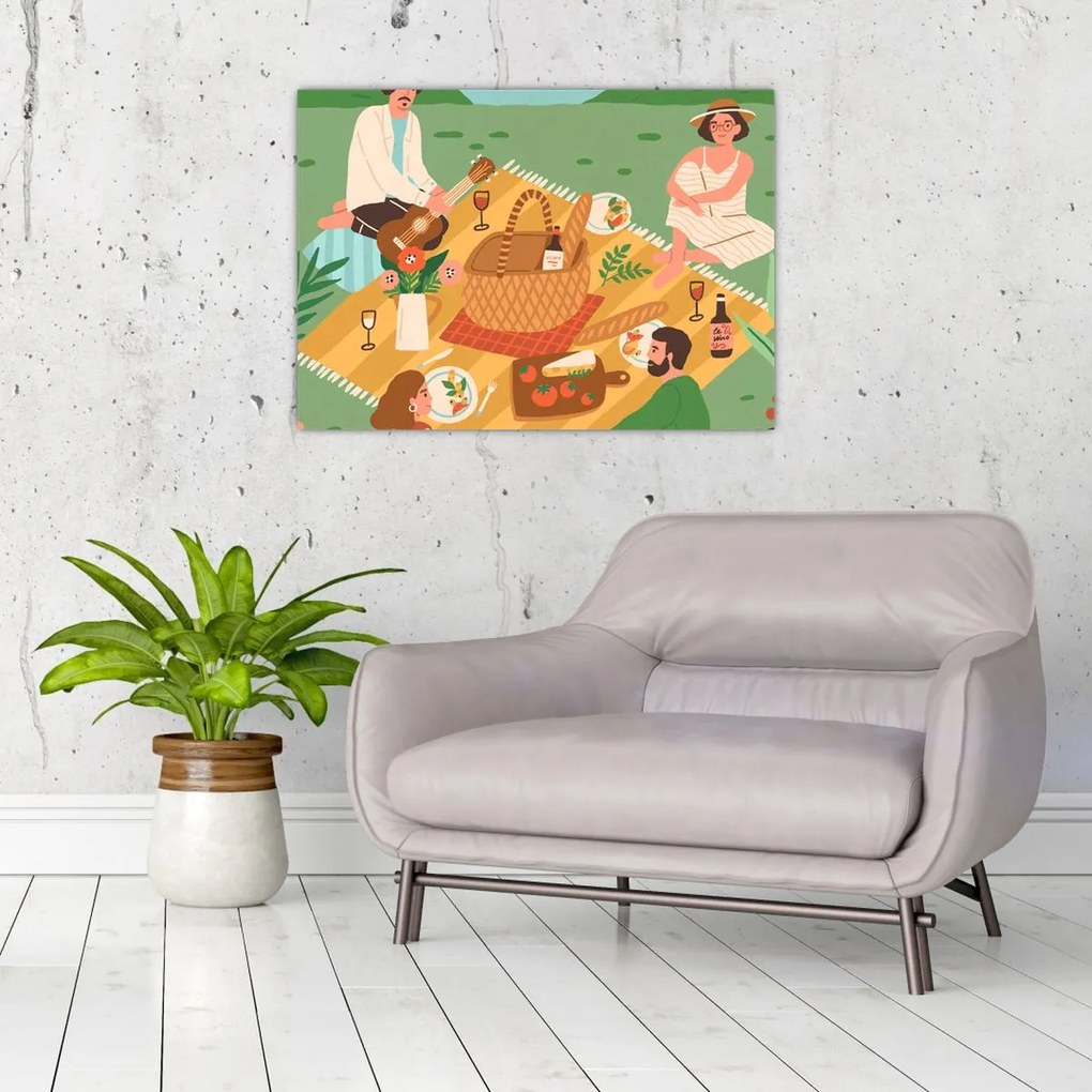 Üveg kép - Nyári szerelem (70x50 cm)