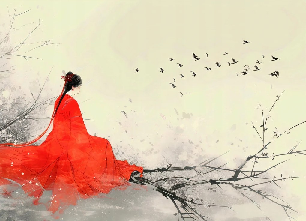 Poszter 18x13cm Diva az ágakon