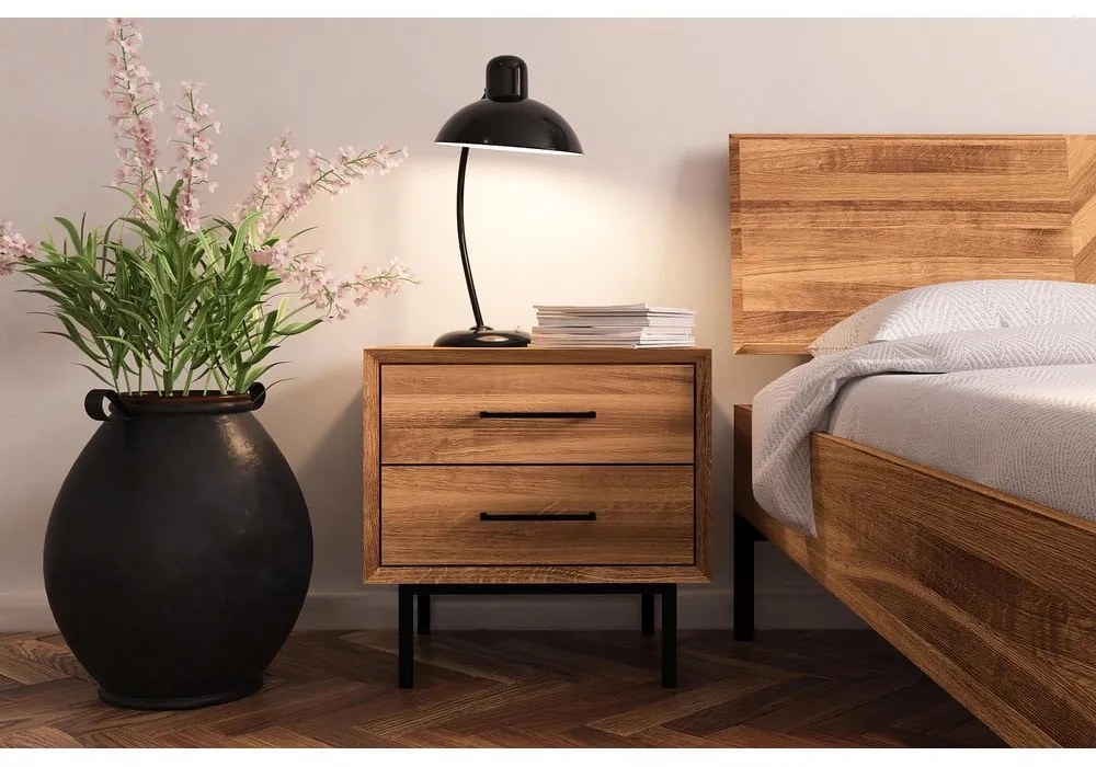 Tölgyfa franciaágy 140x200 cm Abies 2 - The Beds