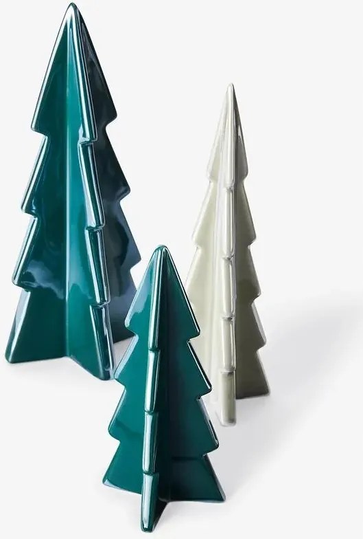 Univerzális Porcelán Karácsonyfadíszek 3 Darabos Szett