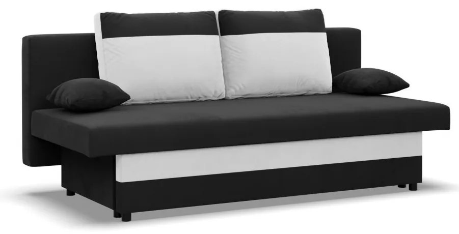 Sony kanapé, szövet anyag, hab töltet, fekete - fehér