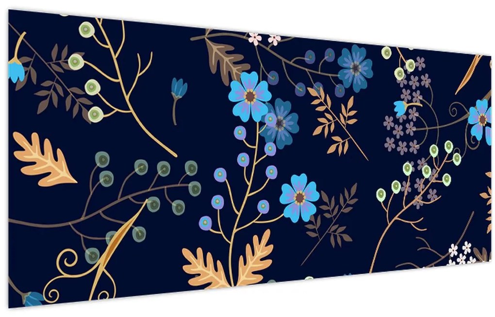 Kép - Őszi virágok (120x50 cm)