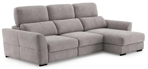 Univerzális sarokkanapé, kihúzható, háromszemélyes, tárolórekesszel TRENTO taupe